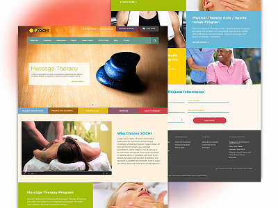 Physical Aid School Website homepage massage physical rehabilitation therapy web