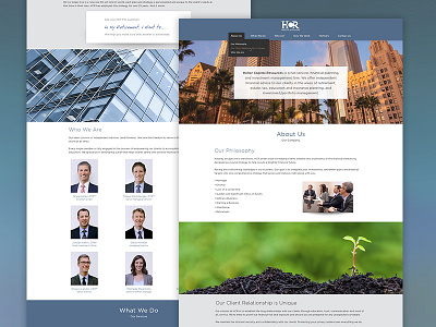Heller Parallax financial homepage one page parallax ui wealth web