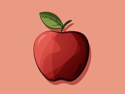 Apple illustration adobe illustrator apple digitalart flat flat design gradient icon icon icon design iconography illustration illustrator vector