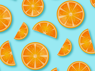 Oranges pattern illustration