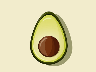 Avocado illustration adobe illustrator art avocado flat icon illustration illustrator vector