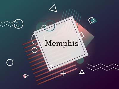 Memphis poster design (dark theme) adobe illustrator design memphis poster art vector
