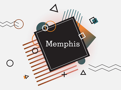 Memphis poster design (white theme) adobe illustrator design memphis style poster design vector