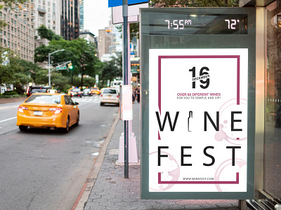 Wine poster drink fest festival graphic design minimalistic print typo typography wine