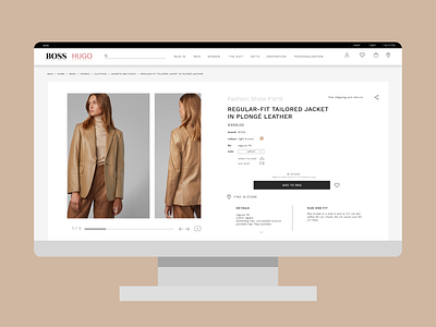 Redesign of HUGO BOSS product page