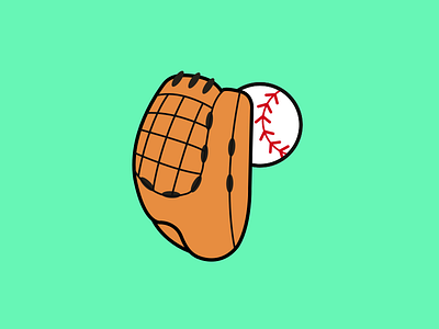 Baseball ball baseball icon illustration