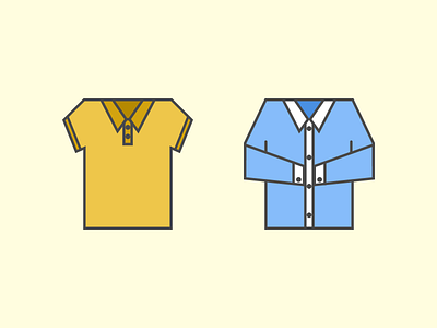 Business Casual business button up icon outline polo