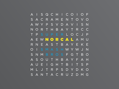 Smash 4 NorCal Word Search minimal norcal search ssb word
