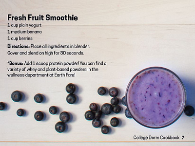 College Cookbook Earth Fare Fruit Smoothie