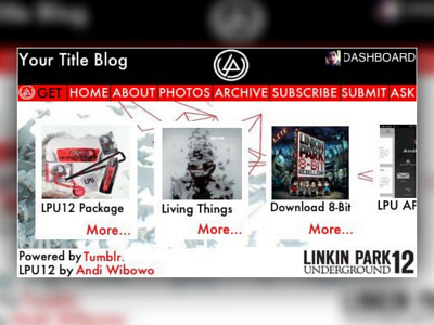 Linkin Park Tumblr Themes blog graphic design linkin park themes tumblr ui design website ui
