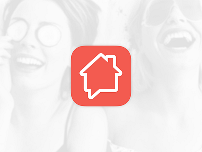 RoomFlick app chat house icon line