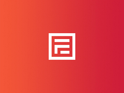 Falkir Brand brand gradient logo personal red square