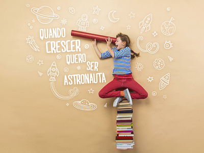 Children's Day astronaut child dream galaxy kid space