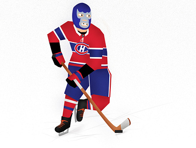 Joueur - Canadiens de Montréal art hockey player illustration