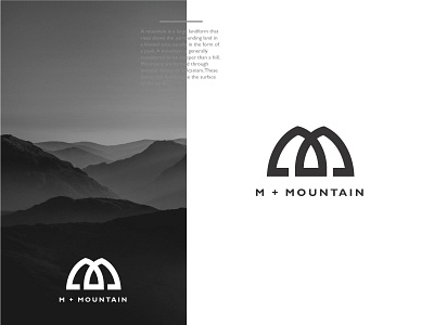 M Mountain Logo art branding design icon illustration illustrator logo type vector