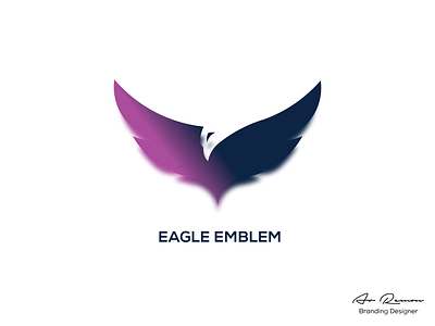 Eagle Emblem app art bird design eagle emblem design gradient icon illustrator logo