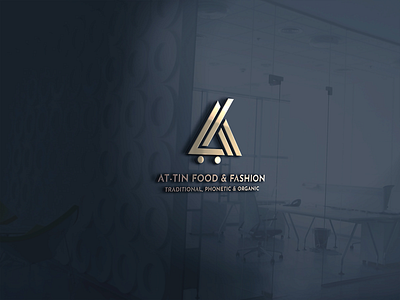 AT-Tin Food & Fashion art brand design icon illustration illustrator letters logo shadow shapes shopping shopping app