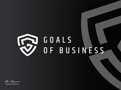 GOALS OF BUSINESS app art branding brandmark design goallogo icon illustration illustrator logo logomark vector