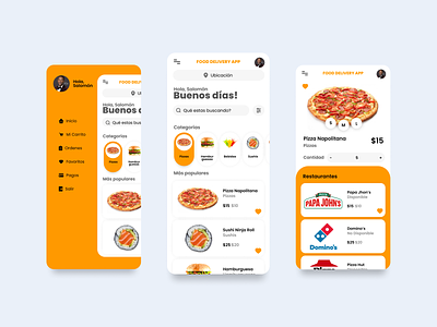 Design UI Food Delivery App app art design flat graphic design minimal typography ui ux web