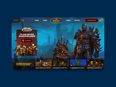 Redesign UX/UI World of Warcraft Web app design flat glassmorphism graphic design minimal ui ux web website