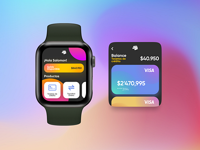 Design Concept Bancolombia Apple Watch app UI