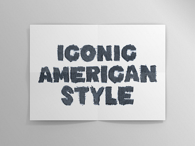 Iconic American Style clothing denim design jeans poster textile typography