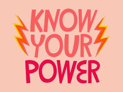 Know Your Power hand letter hand letterer hand lettering handlettering type typedesign typography