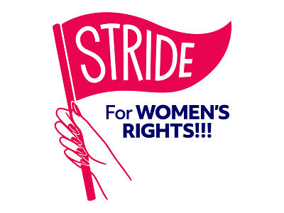 STRIDE Logo branding flag flag logo hand hand logo logo march marching protest women women empowerment women in illustration womens womens day womens march