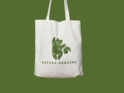 Gather Grocers Logo Bag