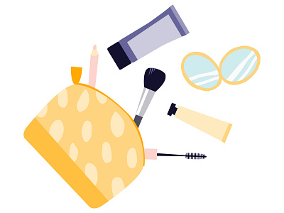 500 Error Page Spot Illustration - LovelySkin 404 500 beauty beauty product illustration makeup makeup bag spot illustration