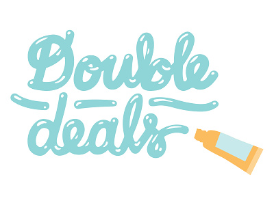 Double Deals Stacked Graphic - LovelySkin hand drawn type illustration type typography