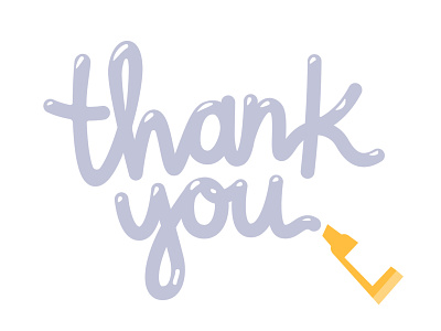 Thank You Graphic - LovelySkin handlettering thank you type typography