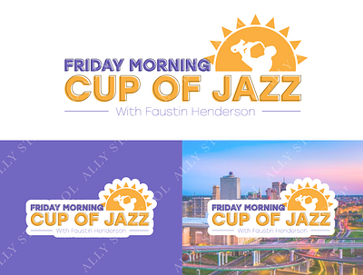 Jazz Radio Show Logo branding design flat logo logo design minimal morning show radio show logo vector