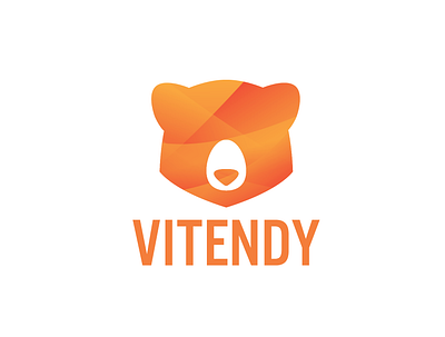 Abstact Bear Logo for Vitendy bear logo gradient logo logo logo design silhouette