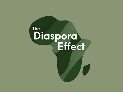 Alternate Logo for the Diaspora Effect africa logo branding country logo design flat illustrator logo map minimal podcast art podcast logo podcasting vector