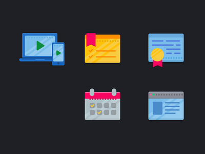 Free Icons adobexd course education icons online psd