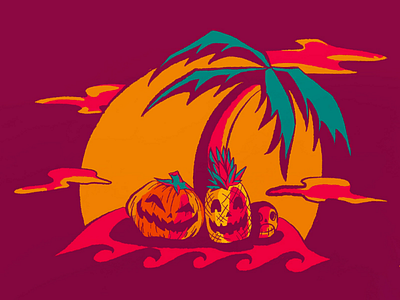 Spooky Caribbean caribbean digital art halloween illustration procreate