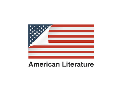 American Literature america american book flag literature logo minimal usa