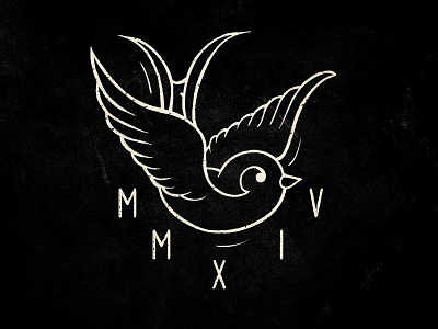 MMXIV black and white lost mmxiv swallow tattoo type