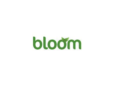 Bloom flower green logo minimal