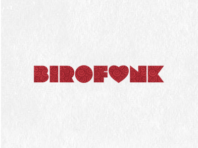 Birofunk birofunk heart logo love personal texture type