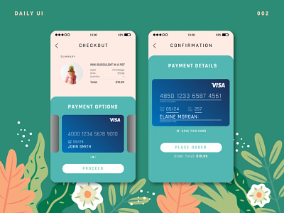 Daily UI Challenge 002 • Credit Card Checkout • UI design