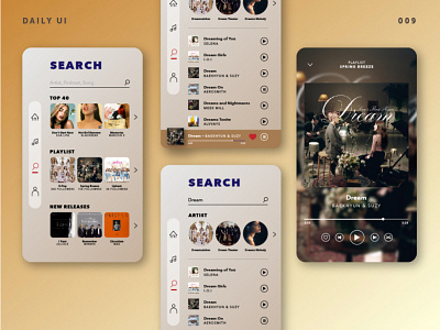 DailyUI 009 • Music Player • UI design