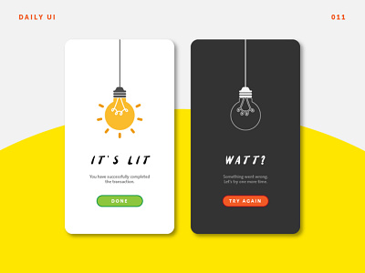 DailyUI 011 • Flash Message • UI design