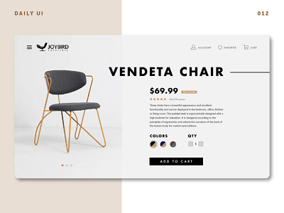 DailyUI 012 • Single Product • UI design