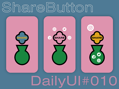 DailyUI 010 - ShareButton app dailyui dailyui010 design drawing graphics illustration interface share social ui ux web