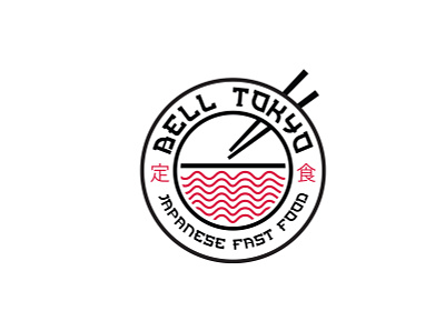 Logo Design for Bell Tokyo Japanese Fast Food Food Truck. belton brand branding ciaburri brand food and drink food logo food truck food truck logo food trucks graphic design japanese food japanese logo logo logo design restaurant temple tx texas