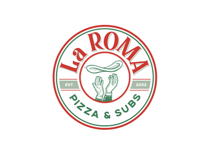 La Roma Pizza and Subs alternate logo. belton brand branding ciaburri brand food logo graphic design logo logo design pizza pizza logo