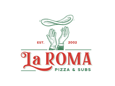 La Roma Pizza and Subs logo design brand branding ciaburri brand food logo graphic design logo logo design pizza pizza logo temple tx texas