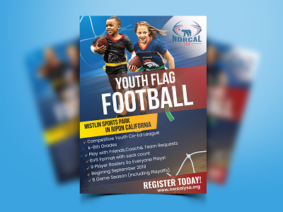 Flyer for Youth Flag Football flyer design flyer for youth flag football football flayer design